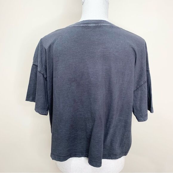 NWT Aerie Cropped T Shirt Making Spirts Bright Glittery Stars Holiday M - Picture 5 of 9